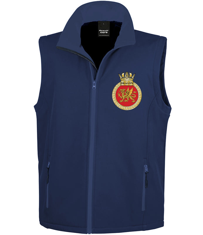 HMS DRAGON - Result Core Unisex Printable Soft Shell Bodywarmer