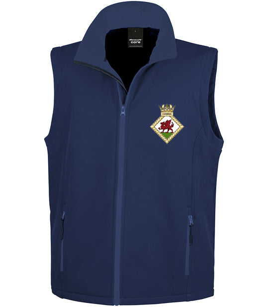HMS CAMBRIA Result Core Printable Soft Shell Bodywarmer - RS232M