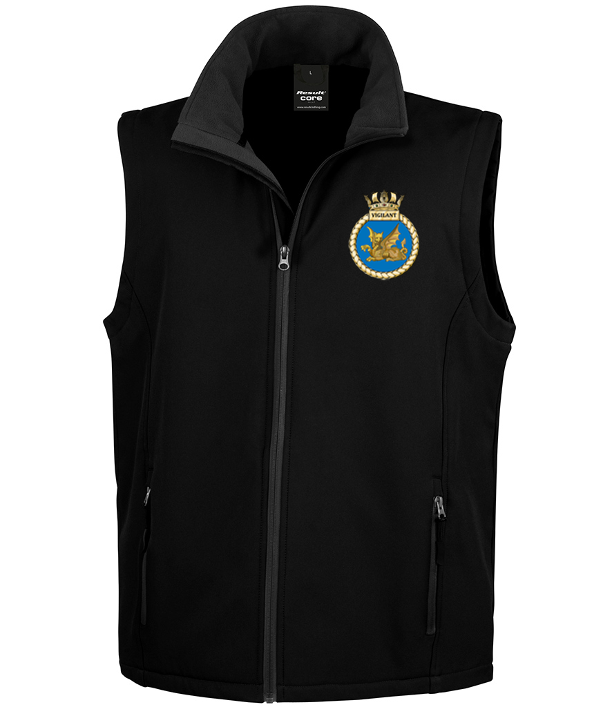 HMS VIGILANT Result Core Printable Soft Shell Bodywarmer - RS232M