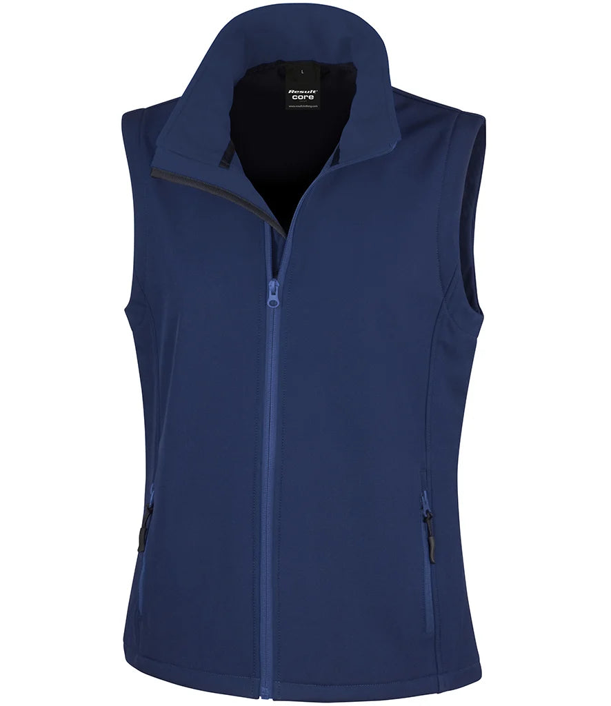 HMS BLAKE - Result Core Ladies Printable Soft Shell Bodywarmer - RS232F