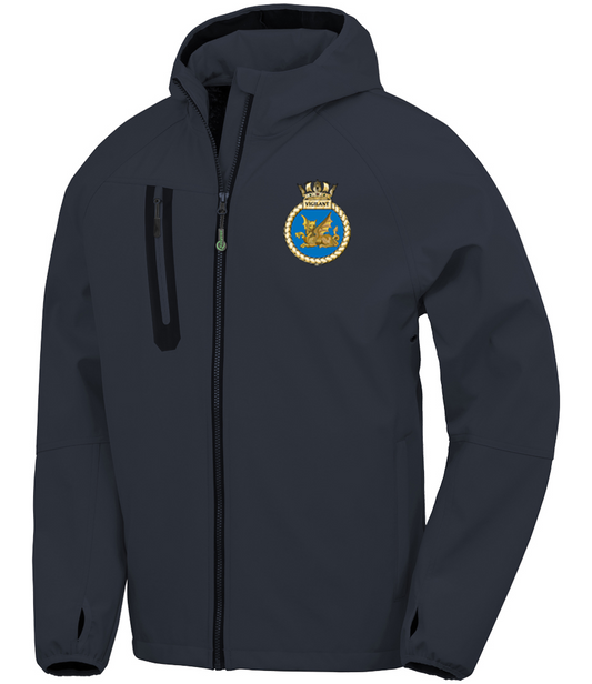 HMS VIGILANT - Result Recycled  Unisex Three Layer Printable Hooded Soft Shell Jacket - R909X
