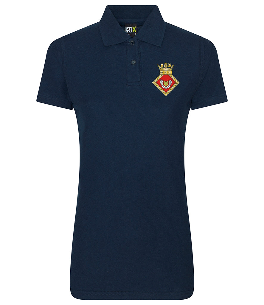 HMS Flying Fox - Pro RTX Ladies Fit Pique Polo Shirt