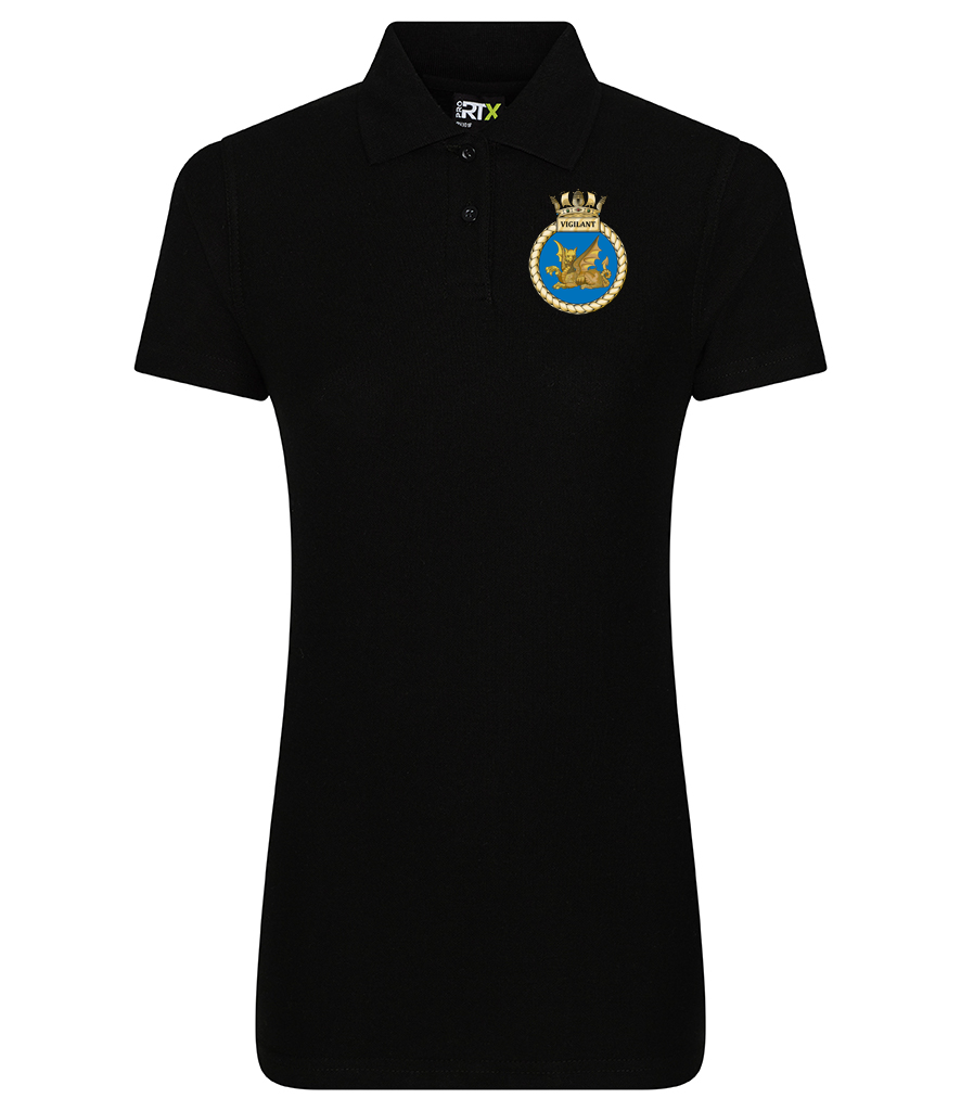 HMS VIGILANT Ladies Fit Pique Polo Shirt - RX101F
