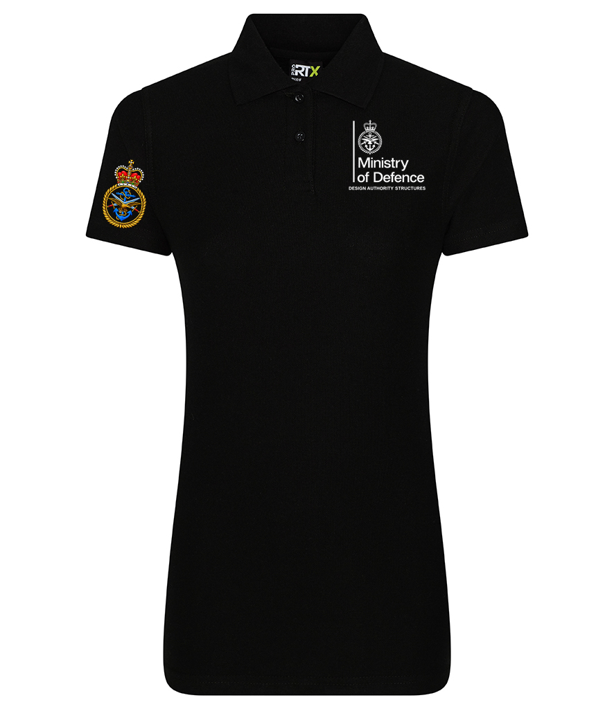 MoD Design Authority Structures (Tri Service) - Pro RTX Ladies Fit Pique Polo Shirt