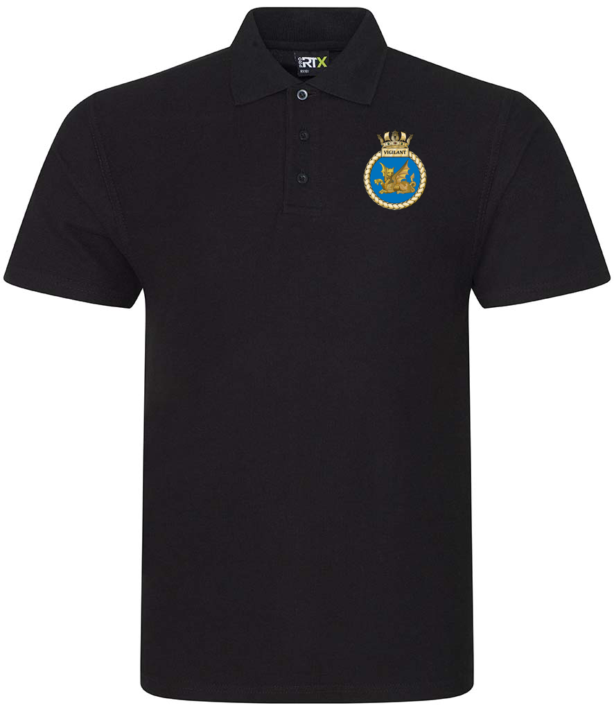 HMS VIGILANT Unisex Pique Polo Shirt - RX101