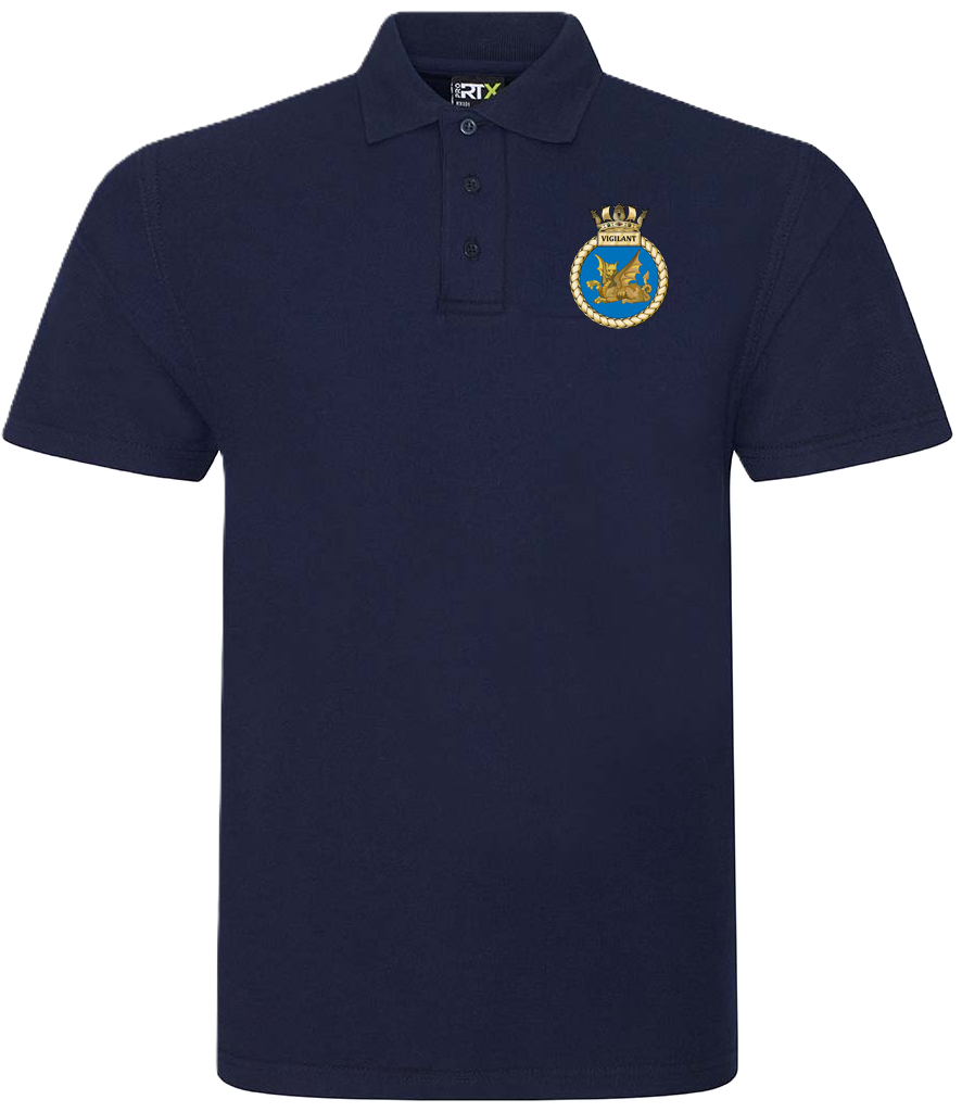HMS VIGILANT Unisex Pique Polo Shirt - RX101