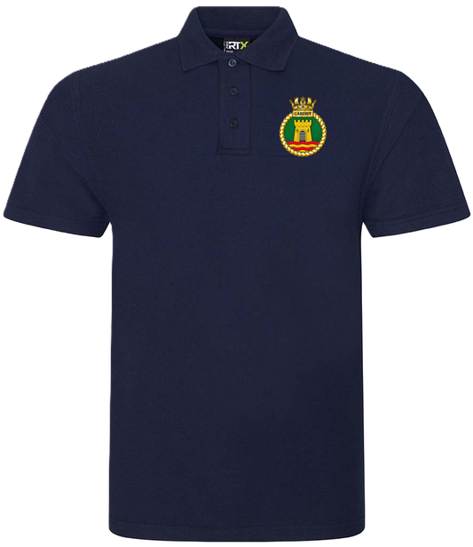 HMS CARDIFF Unisex Pique Polo Shirt - RX101