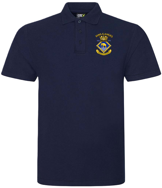 HMS GANGES Unisex Pique Polo Shirt - RX101