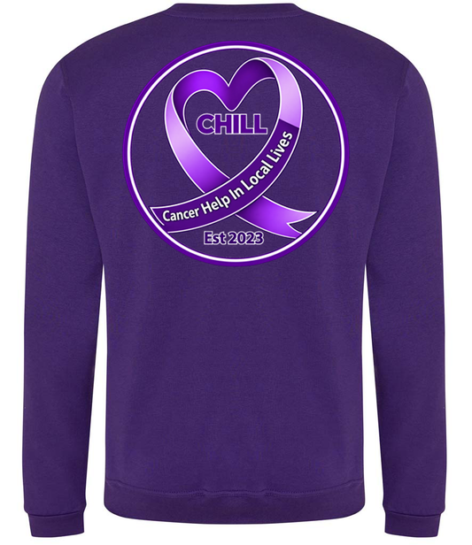 CHILL Printed (large) Back - Pro RTX Unisex Sweatshirt