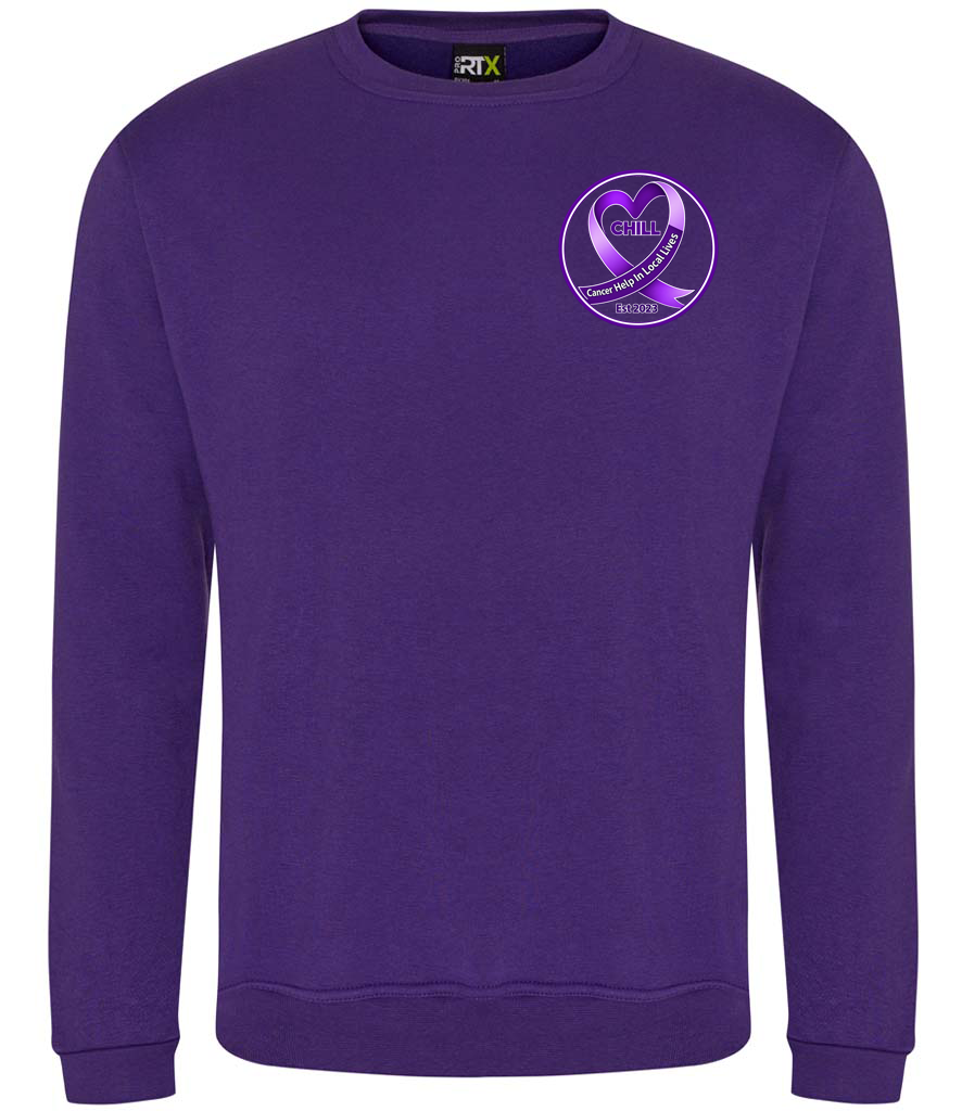 CHILL Printed (large) Back - Pro RTX Unisex Sweatshirt