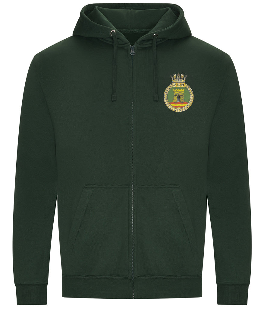 HMS Cardiff - Pro RTX Unisex Zip Hoodie