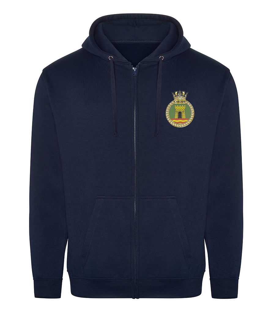 HMS Cardiff - Pro RTX Unisex Zip Hoodie