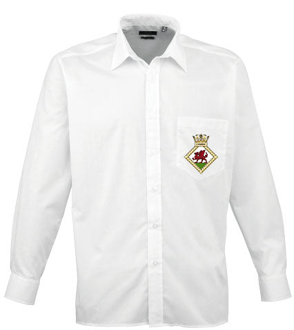 HMS CAMBRIA  Premier Long Sleeve Poplin Shirt - PR200